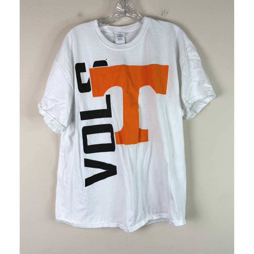 Gildan T-Shirt Mens XL Tennessee Volunteers Vols Graphic Tee White Short Sleeve